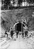 Stavba horního portálu rybenského tunelu 1906